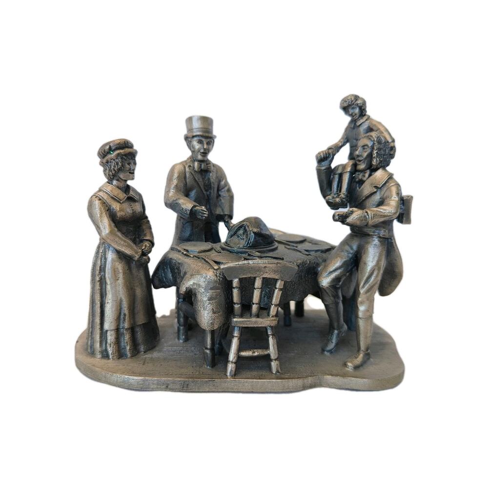Tudor Mint Christmas Carol Pewter Figurine The Happy Ending Signed 706/5000